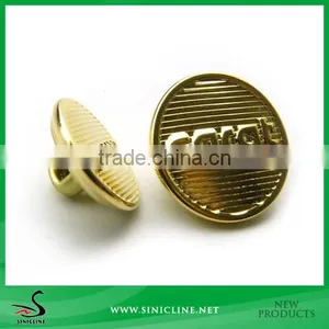 Sinicline Gold Color Embossed Logo Metal Jeans Button Quality Choice thumbnail-1