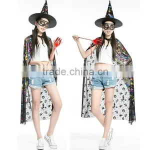 Halloween Cosplay Costume Props Witch Cloak Hat thumbnail-1
