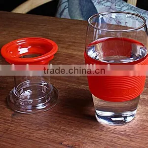 Heat Resistant Glass Cups With Silicon Rubber Case for Personal Use thumbnail-4