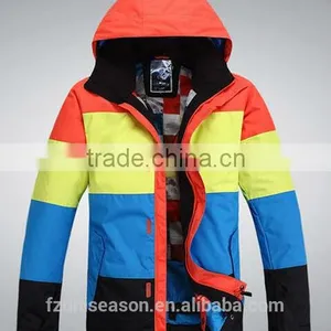 Colorful Stripe Lightweight Ski Jackets thumbnail-1