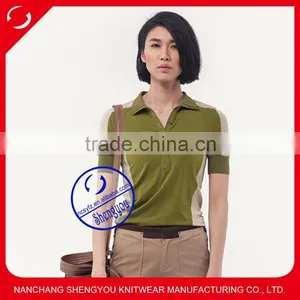 High Quality 100 Cotton Plain Polo t Shirt for Women thumbnail-1