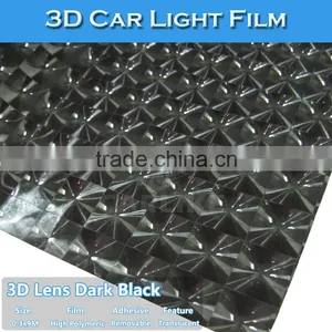 Fast Shipment 0.3x10m Dark Black 3D Car Headlight Film Sticker thumbnail-1