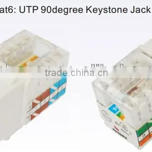 Cat5e / Cat6e UTP 90degree Keystone Jack thumbnail-1