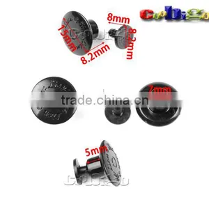 Black Plastic Fastener Snaps Buttons(15*8.2mm)+Pin(8.2*8mm) For Garment Backpack Accessories #FLN016-B thumbnail-1