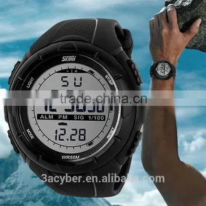 Unisex 50M Waterproof Digital LCD Alarm Date Military Sport Analog Watch 2014 thumbnail-1