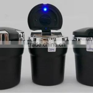Black Car Ashtray With Lid thumbnail-1