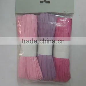 HOT SALE 3pk 14Grams Plain Color Paper Raffia Ribbon Bundle in Polybag thumbnail-1