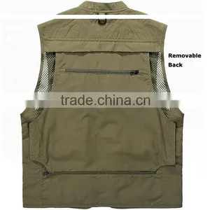 Custom Mens Outdoor Sports Fishing Vest thumbnail-3