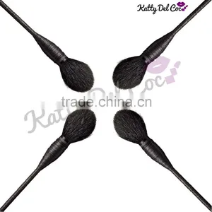 Hottest Rattan Goat Hair Makeup Brushes New Style thumbnail-3