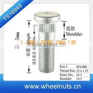 14.3mm Knurl 10.9 Wheel Stud thumbnail-1