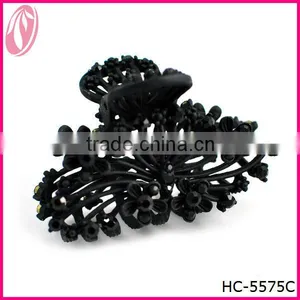 Fashion Plain Metal Hair Accessory Diamante Flower Hair Claw thumbnail-1