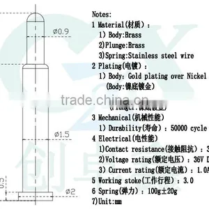 Smt Precision Brass Pogo Pin Electrical Pogo Pin Connector thumbnail-5