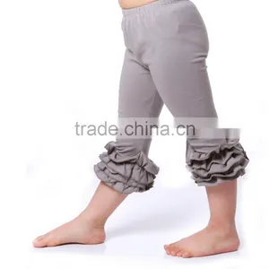 Children Cotton Pants Girl's Boutique Ruffle High Quality Candy Color Soft Pants thumbnail-6
