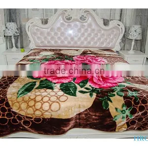 Hot Selling New Design 100 % Polyester Korean Style2Ply Mink Blanket thumbnail-1