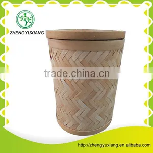 Cylinder Shape Bamboo Tea Caddy thumbnail-4