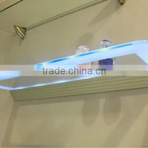 LED Lighting Wall Mount Bottle Display Glass Shelf thumbnail-3