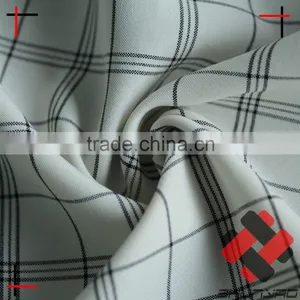 Polyester Cationic Plaid Fabric Not Yarn Dyed for Uniform thumbnail-1