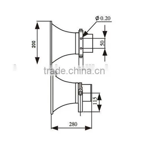 YH250T 25W Aluminium Horn Loudspeaker With Transformer thumbnail-3