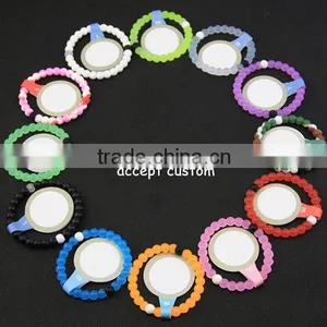 Accept Custom Red Color Silicone Life Balance Bracelet thumbnail-3