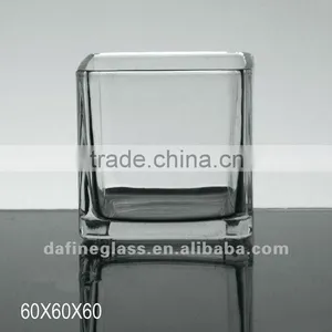 High Quality and Distinctive Square Glass Candle Holder thumbnail-1