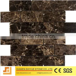 Cheapest Dark Emperador Marble Mosaic Tile thumbnail-1