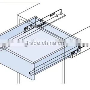 Full Extension Self Closing Silent Drawer Slide thumbnail-1