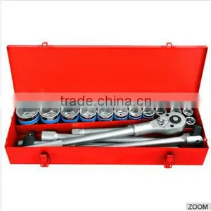 3/4" Drive 17pcs Detachable Mobile Hardware Tools Set Socket Wrench Bit Set thumbnail-1