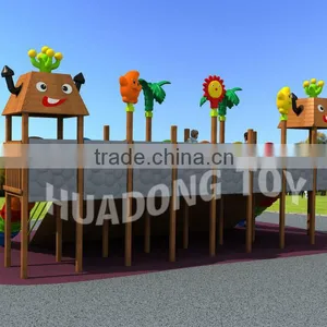 Children Wooden Equipment / Kids Outdoor Playground Equipment / Slide Amusement thumbnail-1