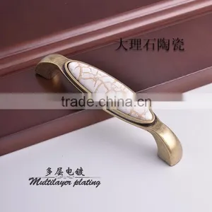 China Supplier Zamak Zinc Allloy Porcelain Italian Furniture Decorative Pull Knobs Modern Ceramic Cabinet Handles thumbnail-2