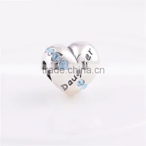 Fashionable Jewelry Mother And Daughter Love Bead Custom Engraved Beads YZ307 thumbnail-4