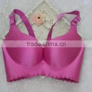 Embossing Push up Seamless Bra Rose thumbnail-3