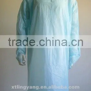 Blue PE Plastic Apron With Sleeves thumbnail-3