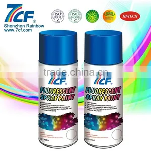 Famous Brand 400ml Acrylic Rainbow Fine Chemical 7CF Fluorescent Spray Paint thumbnail-1