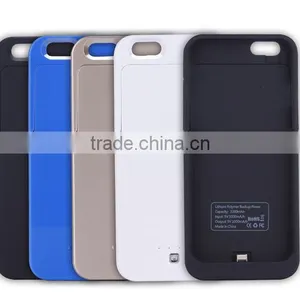 External Battery Case Lithium Ion Battery Phone Power Bank Charge Case 3200mah for Rechargeable Battery for IPhone 6 thumbnail-1