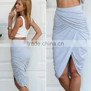 New Stylish Lady Women's Fashion Irregular Hem Package Hip Slim Skirt thumbnail-1