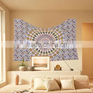 Ethnic Wall Hangings Indian Mandala Hippie Bohemian Wall Decoraiton Cotton Tapestry thumbnail-1