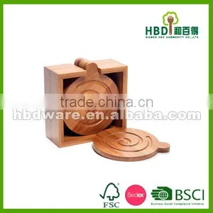 2016 Best Selling Premium Bamboo Mug Coaster Wholesale thumbnail-5