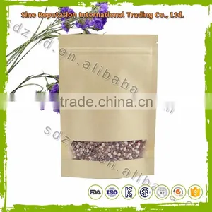 Kraft Paper Biodegradable Stand up Pouch With Zipper thumbnail-4