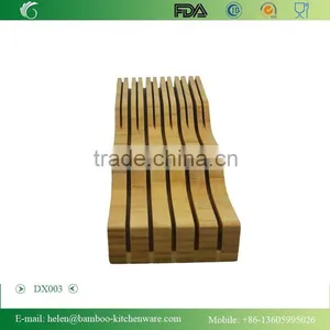 DX003 Kitchen In Drawer Large Bamboo Kitchen Knife Storage Block, Knife Organizer and Holder thumbnail-2
