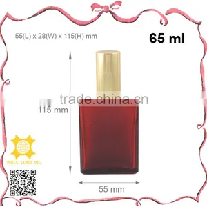 65ml Urban Style Gray Glass Bottle Screw on Pump Sprayer thumbnail-2