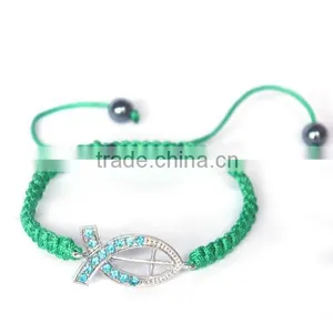 Colorful Catholic Rosary Cross Bracelet,rope Magnetic Fish Bracelet,fashion Charm Jewelry Bracelet thumbnail-5