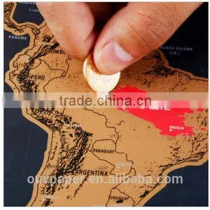 Stationery Store Maps Deluxe Black Scratch off Map World Map thumbnail-3