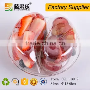 Plastic Material and Tray Type 2 Compartment Plastic Fruit Container thumbnail-4