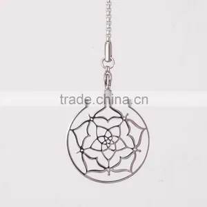 Wholesale Chakra Jewelry Fashion Long Chain Necklaces Flower Pendant thumbnail-1