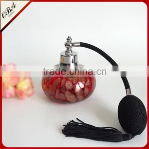 Handmade Red Gold Pot Air Bag Glass Perfume Bottle / Wholesale 80ml Empty Glass Air Bag Atomizer Perfume Bottle thumbnail-2