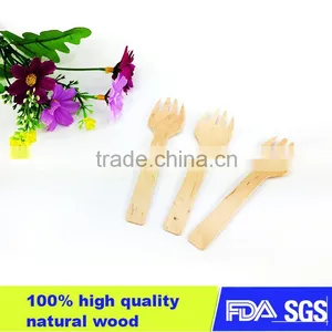 Disposable High Quality Small Wooden Spoon and Fork thumbnail-1