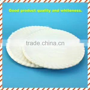 White Round Eco Friendly Round Party Disposable Paper Plate thumbnail-1