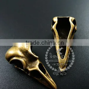 32*15mm Vintage Antique Bronze Metal Heavy Duck Head Skull Pendant Charm 1810421 thumbnail-4