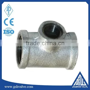 3/4"galvanized/black Color Cast Iron Pipe Fitting Equal Tee thumbnail-2