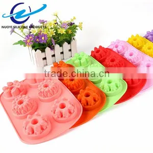 6 Cavities Castle Silicone Microwave Cake Pan thumbnail-5